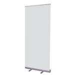 Rollup display 85x200 cm silver aluminium för inomhusbruk