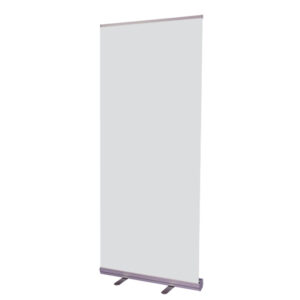 Rollup display 85x200 cm silver aluminium för inomhusbruk